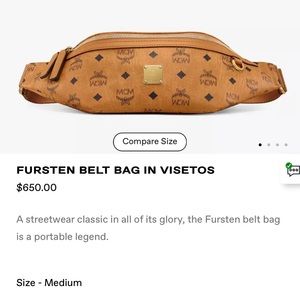MCM Belt bag. Hardly used. Perfect condition.